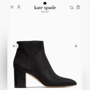 Kate Spade Giselle Elegant Lurex Black Ankle Booties